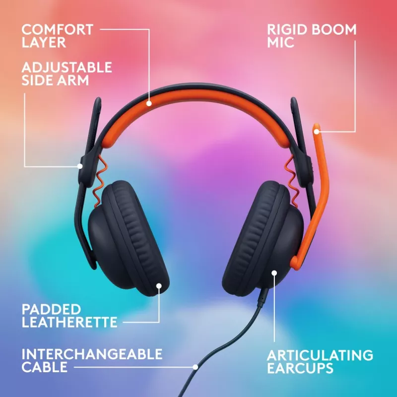 LOGITECH Zone Learn – ausinės – USB-C – ant ausų – klasikinė mėlyna