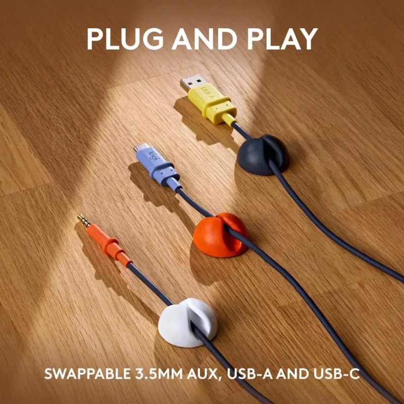 LOGITECH Zone Learn – ausinės – USB-C – ant ausų – klasikinė mėlyna