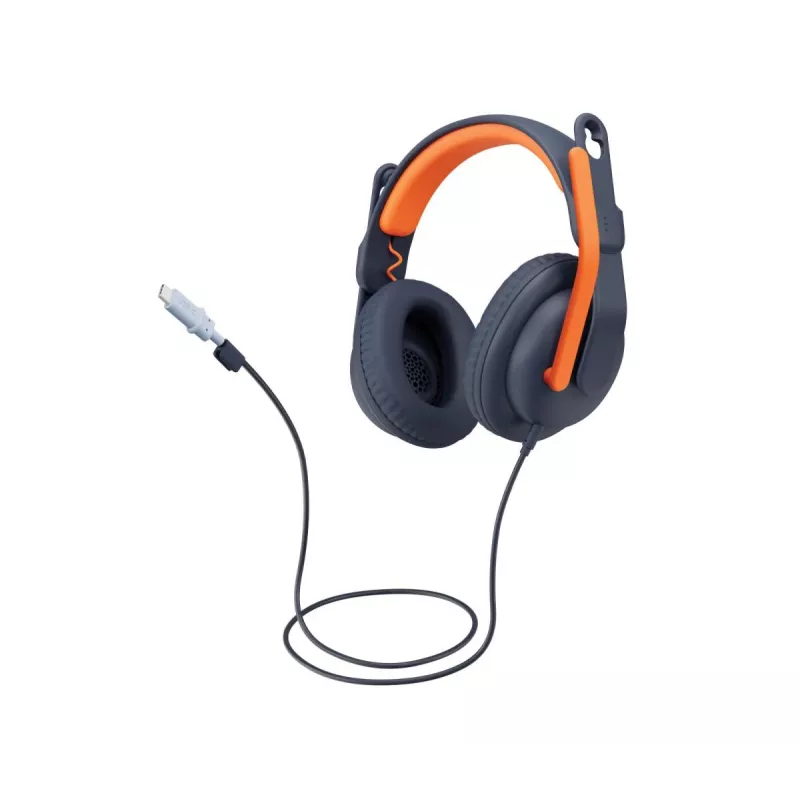 LOGITECH Zone Learn – ausinės – USB-C – ant ausų – klasikinė mėlyna