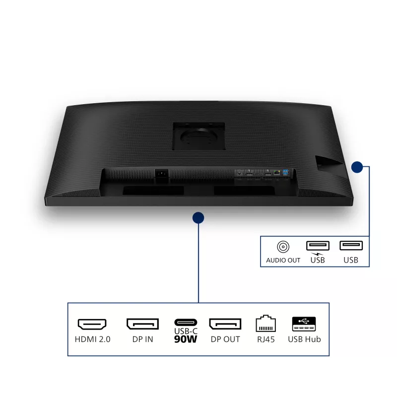Philips 32B2U3601/00 kompiuterio monitorius 80 cm (31,5 colio) 2560 x 1440 pikselių Quad HD juodas