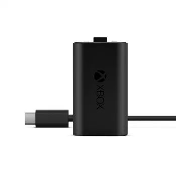 Įkrovimo rinkinys Microsoft Xbox One Play & Charge Kit – įkraunama baterija su USB Type-C laidu, juoda, matinė