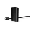 Įkrovimo rinkinys Microsoft Xbox One Play & Charge Kit – įkraunama baterija su USB Type-C laidu, juoda, matinė
