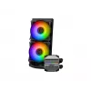 MSI MAG Coreliquid M240 procesoriaus vandens aušintuvas 240 mm, 2x120 mm ventiliatoriai, ARGB, juodas