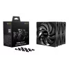 be quiet! Pure Wings 3 140mm PWM high-speed Triple Pack – 3 vnt. 14 cm kompiuterio korpuso ventiliatoriai, juodi