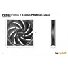 be quiet! Pure Wings 3 140mm PWM high-speed Triple Pack – 3 vnt. 14 cm kompiuterio korpuso ventiliatoriai, juodi