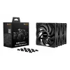 be quiet! Pure Wings 3 120mm PWM high-speed Triple Pack – 3 vnt. korpuso ventiliatorių rinkinys, 12 cm, juodas