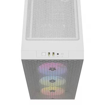 CORSAIR 3000D RGB Airflow Baltas vidutinis bokštas ATX korpusas