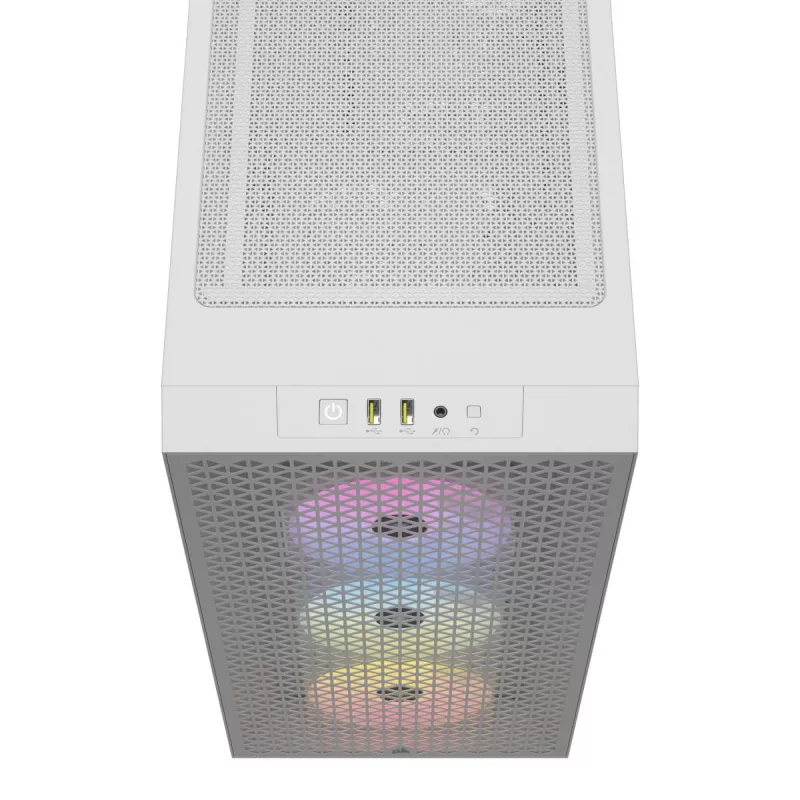 CORSAIR 3000D RGB Airflow Baltas vidutinis bokštas ATX korpusas