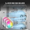 CORSAIR 3000D RGB Airflow Baltas vidutinis bokštas ATX korpusas