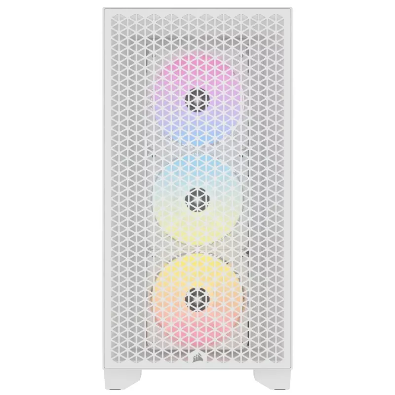 CORSAIR 3000D RGB Airflow Baltas vidutinis bokštas ATX korpusas