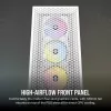 CORSAIR 3000D RGB Airflow Baltas vidutinis bokštas ATX korpusas