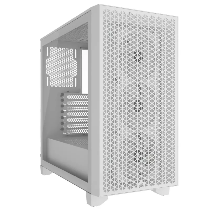 CORSAIR 3000D RGB Airflow Baltas vidutinis bokštas ATX korpusas