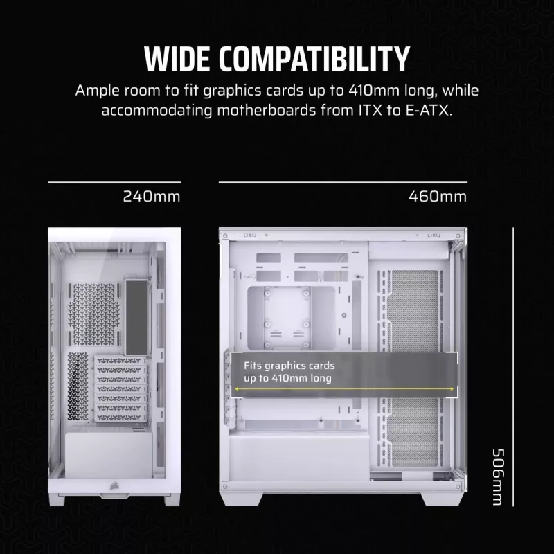 CORSAIR 3500X vidutinis bokštas - baltas