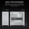 CORSAIR FRAME 5000D RS korpusas - didelio oro srauto vidutinio bokšto korpusas - baltas
