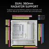CORSAIR FRAME 5000D RS korpusas - didelio oro srauto vidutinio bokšto korpusas - baltas