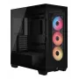 PC korpusas CORSAIR 3500X RS-R ARGB – juodas, grūdintas stiklas, tinka ATX/EATX/Micro-ITX, 3x120 mm priekiniai ventiliatoriai