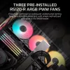 PC korpusas CORSAIR 3500X RS-R ARGB – juodas, grūdintas stiklas, tinka ATX/EATX/Micro-ITX, 3x120 mm priekiniai ventiliatoriai