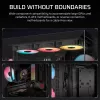 PC korpusas CORSAIR 3500X RS-R ARGB – juodas, grūdintas stiklas, tinka ATX/EATX/Micro-ITX, 3x120 mm priekiniai ventiliatoriai