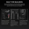 PC korpusas CORSAIR 3500X RS-R ARGB – juodas, grūdintas stiklas, tinka ATX/EATX/Micro-ITX, 3x120 mm priekiniai ventiliatoriai