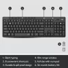 LOGITECH MK295 Tylus belaidis rinkinys Graphite AZERTY Belgijos