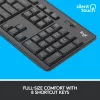 LOGITECH MK295 Tylus belaidis rinkinys Graphite AZERTY Belgijos