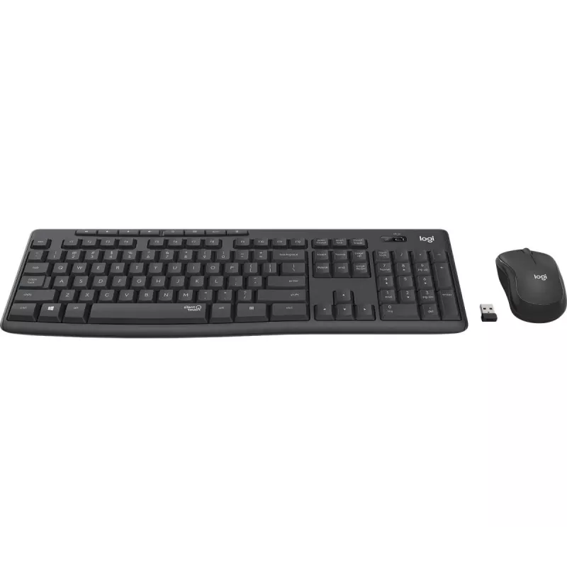LOGITECH MK295 Tylus belaidis rinkinys Graphite AZERTY Belgijos