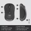 LOGITECH MK295 Tylus belaidis rinkinys Graphite AZERTY Belgijos