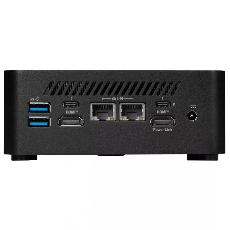 MSI Cubi NUC 1MG-019DE mini kompiuteris, Intel Core 7 150U, 16 GB DDR5, 512 GB SSD, Windows 11 Pro, juodas