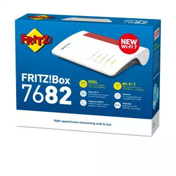 FRITZ!Box 7682 belaidis maršrutizatorius 2.5 Gigabit Ethernet dviejų juostų (2,4 GHz / 5 GHz) Baltas