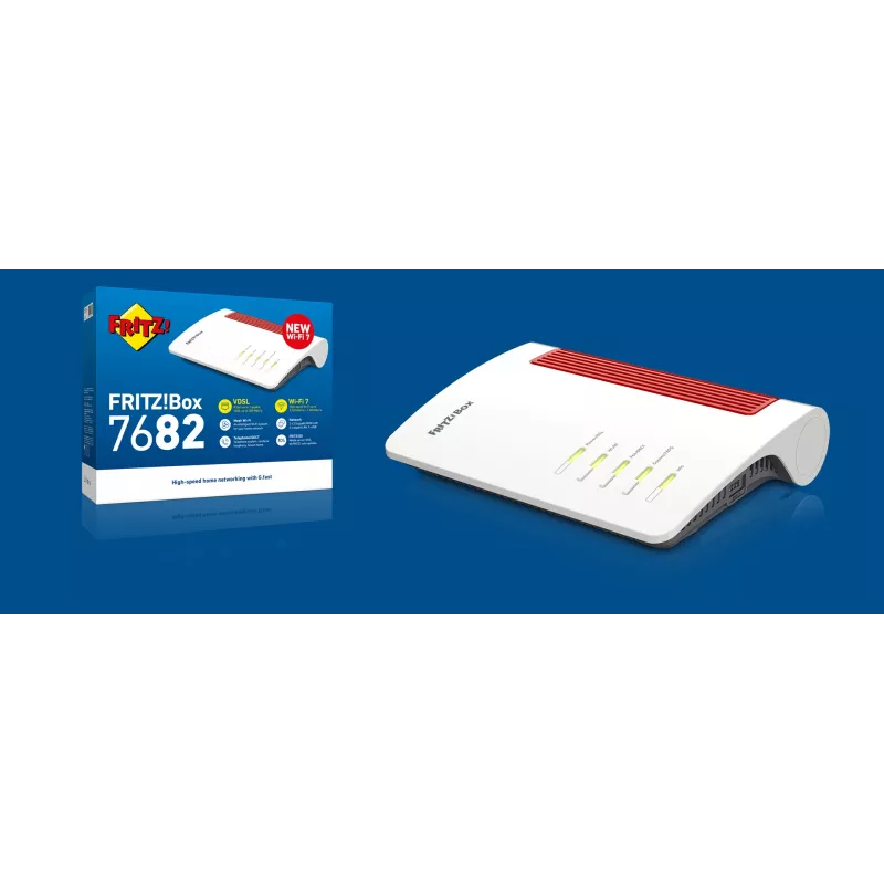FRITZ!Box 7682 belaidis maršrutizatorius 2.5 Gigabit Ethernet dviejų juostų (2,4 GHz / 5 GHz) Baltas