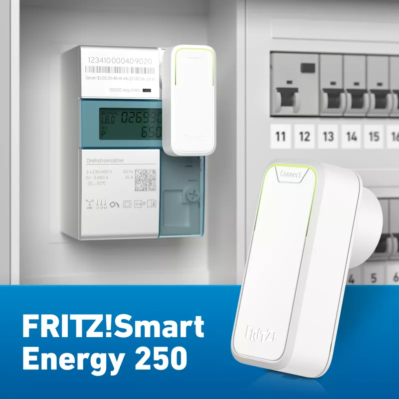 FRITZ! Smart Energy 250 belaidis radijo dažnio siųstuvas, montuojamas ant sienos