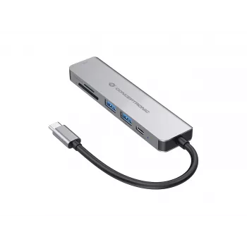 Conceptronic DONN02G nešiojamojo kompiuterio dokas / prievadų platintuvas USB 3.2 Gen 1 (3.1 Gen 1) Type-C aliuminis