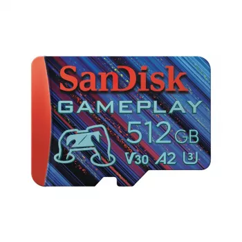 WESTERN DIGITAL SanDisk GamePlay microSD atminties kortelė mobiliesiems ir nešiojamoms konsolėms – 512GB – 90MB/s130MB/s UHS-I