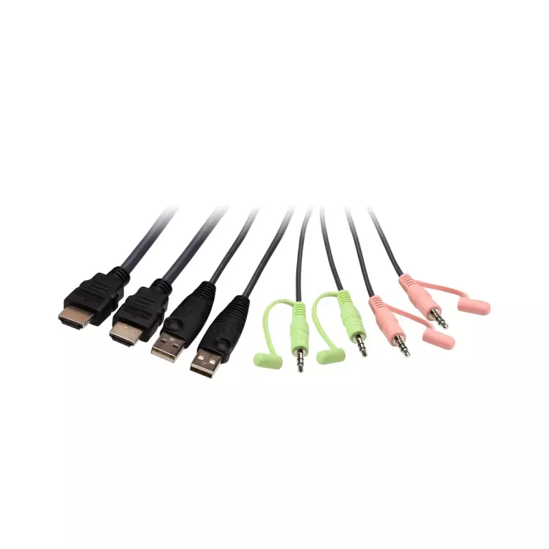 ATEN CS22H 2 prievadų USB 4K HDMI KVM jungiklis su nuotoliniu prievadų parinkikliu
