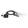 ATEN CS22H 2 prievadų USB 4K HDMI KVM jungiklis su nuotoliniu prievadų parinkikliu