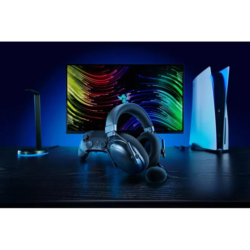 RAZER Blackshark V3 Pro - belaidės ausinės su ANC, stereo, USB, juodos, skirtos PlayStation