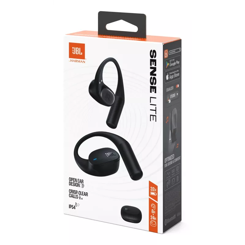 JBL Sense Lite belaidės ausinės su kabliuku, skambučiai/muzika, juodos