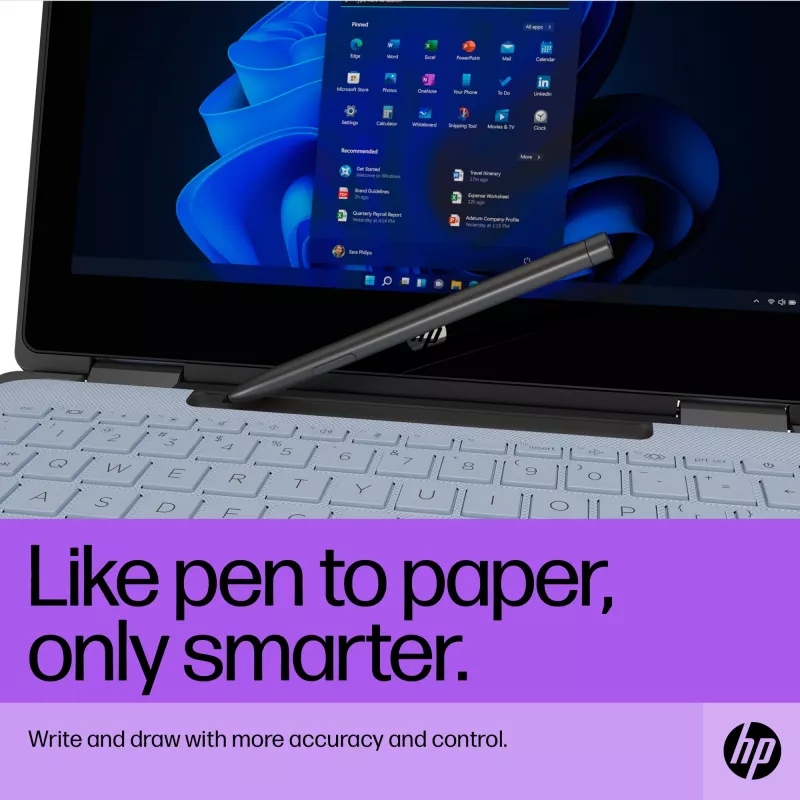 HP Slim Rechargeable Pen rašiklis, juodas, įmontuota baterija