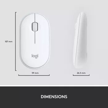 LOGITECH MK470 – belaidis klaviatūros ir pelės rinkinys, offwhite, AZERTY prancūzų išdėstymas