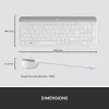 LOGITECH MK470 – belaidis klaviatūros ir pelės rinkinys, offwhite, AZERTY prancūzų išdėstymas