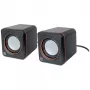 Manhattan 2600 Series garsiakalbių sistema, mažas dydis, didelis garsas, du garsiakalbiai, stereo, USB maitinimas, išėjimas: 2x 3W, 3,5 mm lizdas garsui, įmontuotas garsumo valdymas, kabelis 0,9 m, juoda, trejų metų garantija