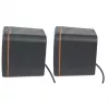 Manhattan 2600 Series garsiakalbių sistema, mažas dydis, didelis garsas, du garsiakalbiai, stereo, USB maitinimas, išėjimas: 2x 3W, 3,5 mm lizdas garsui, įmontuotas garsumo valdymas, kabelis 0,9 m, juoda, trejų metų garantija