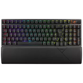 ASUS ROG Strix Scope II 96 Wireless klaviatūra žaidimams USB + RF belaidis + Bluetooth QWERTZ vokiška juoda