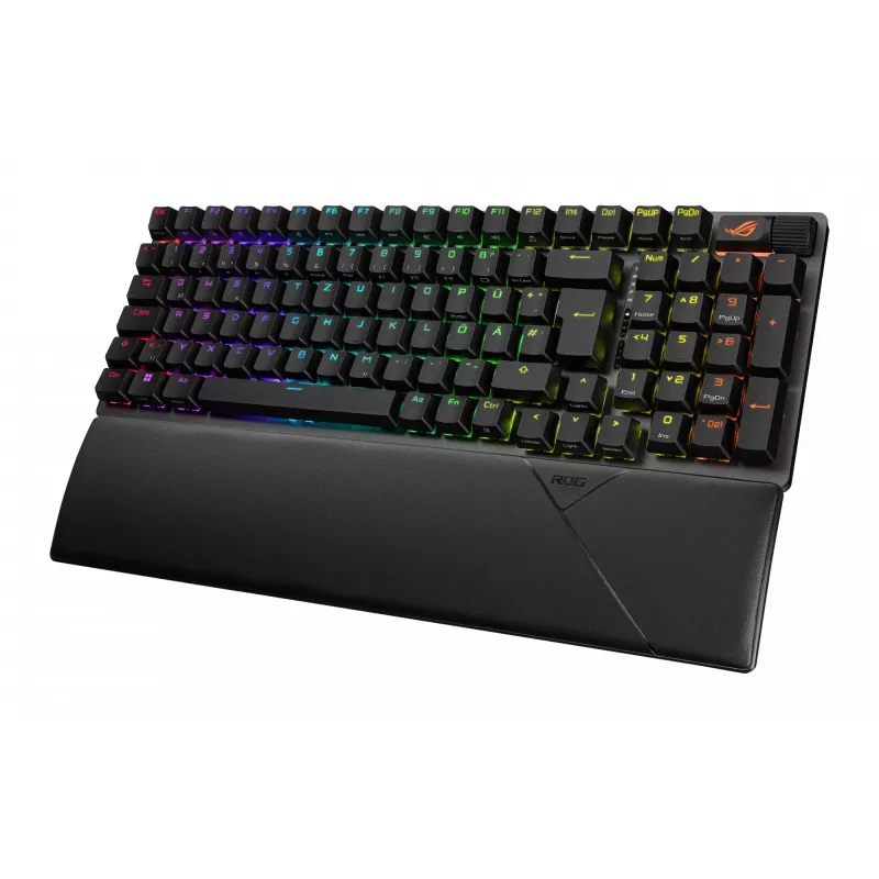 ASUS ROG Strix Scope II 96 Wireless klaviatūra žaidimams USB + RF belaidis + Bluetooth QWERTZ vokiška juoda