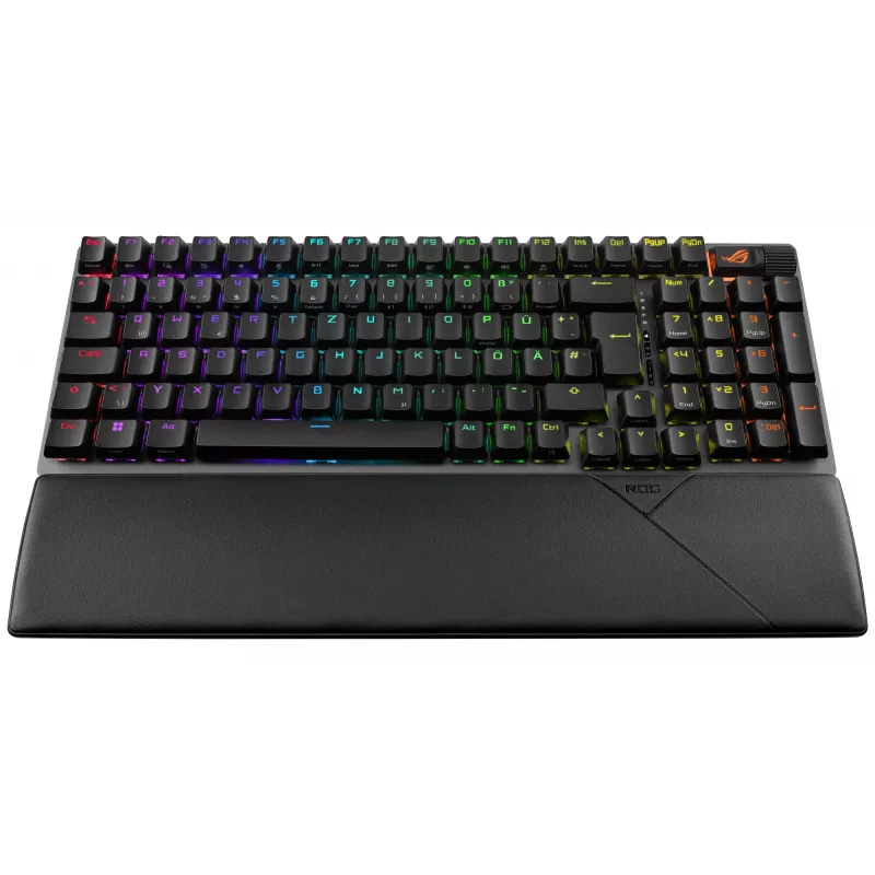 ASUS ROG Strix Scope II 96 Wireless klaviatūra žaidimams USB + RF belaidis + Bluetooth QWERTZ vokiška juoda