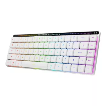ASUS ROG Falchion RX Low Profile klaviatūra žaidimams USB + RF belaidė + Bluetooth QWERTZ balta