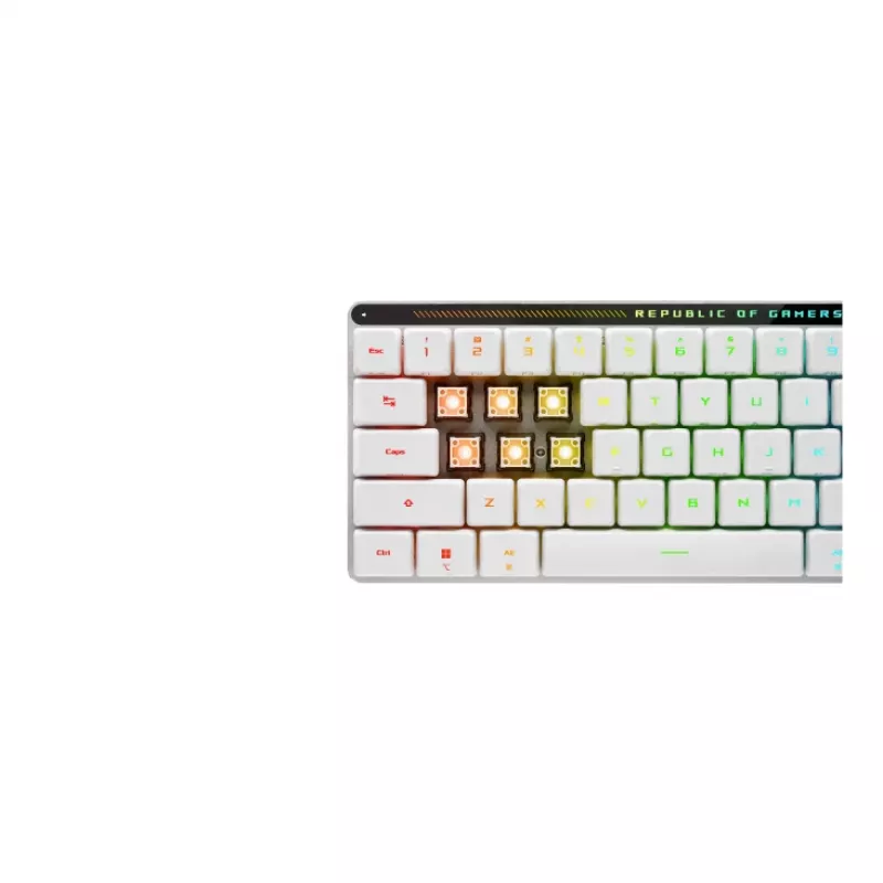 ASUS ROG Falchion RX Low Profile klaviatūra žaidimams USB + RF belaidė + Bluetooth QWERTZ balta