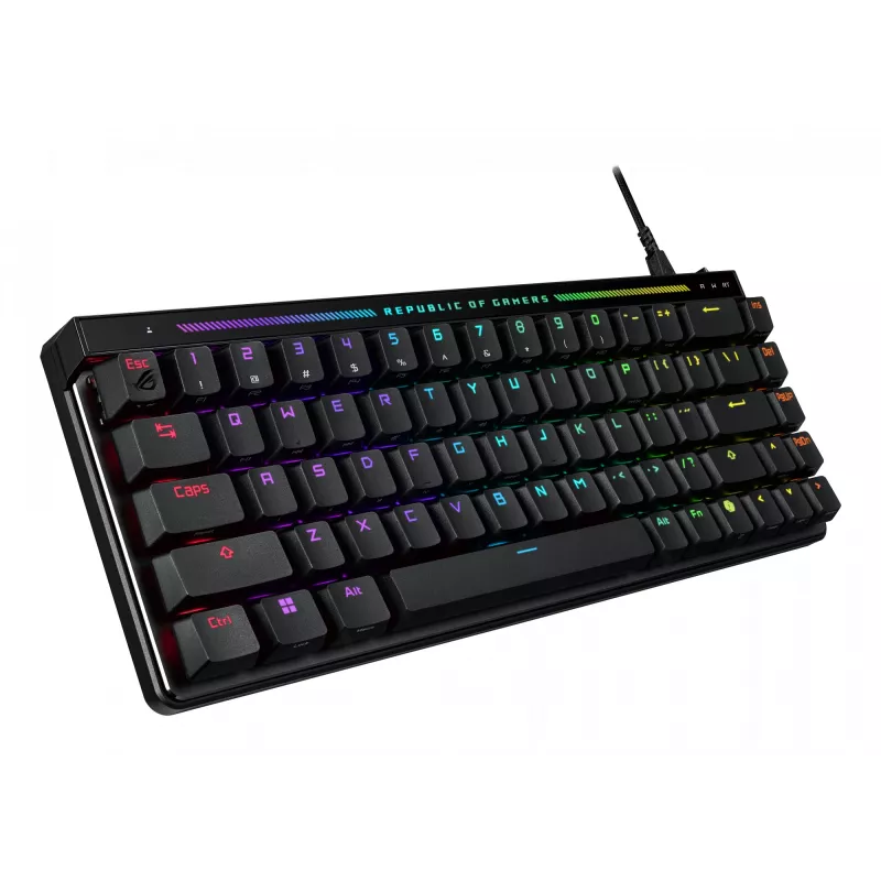 ASUS ROG Falchion Ace HFX kompaktiška žaidimų klaviatūra, USB, QWERTZ, juoda