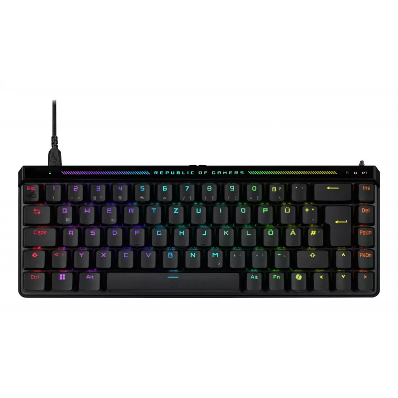 ASUS ROG Falchion Ace HFX kompaktiška žaidimų klaviatūra, USB, QWERTZ, juoda