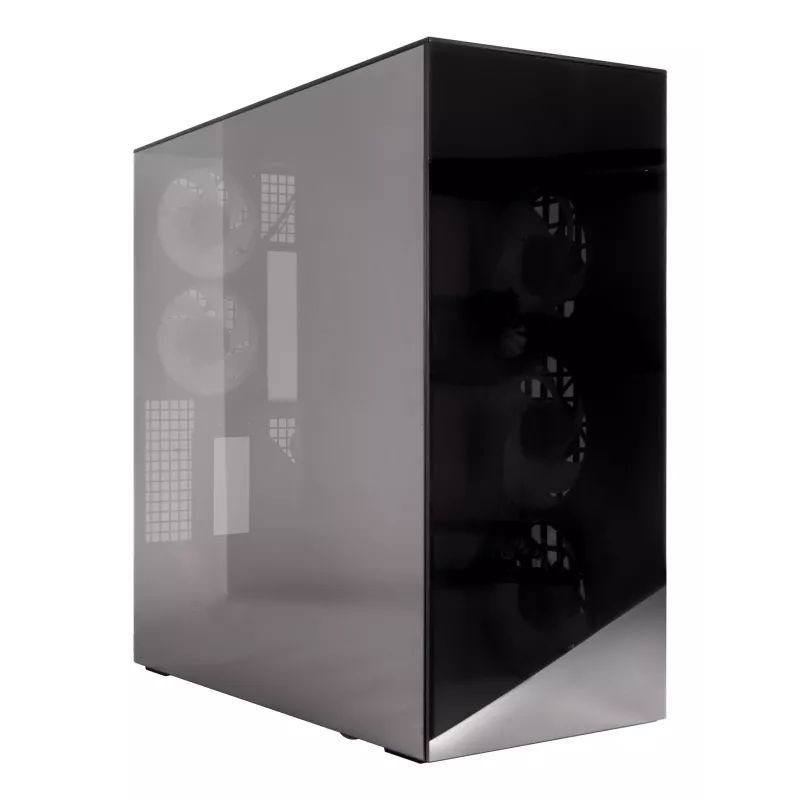 ARCTIC Xtender VG (Mirror Black) Premium E-ATX kompiuterio korpusas su vertikaliu vaizdo plokštės montavimu